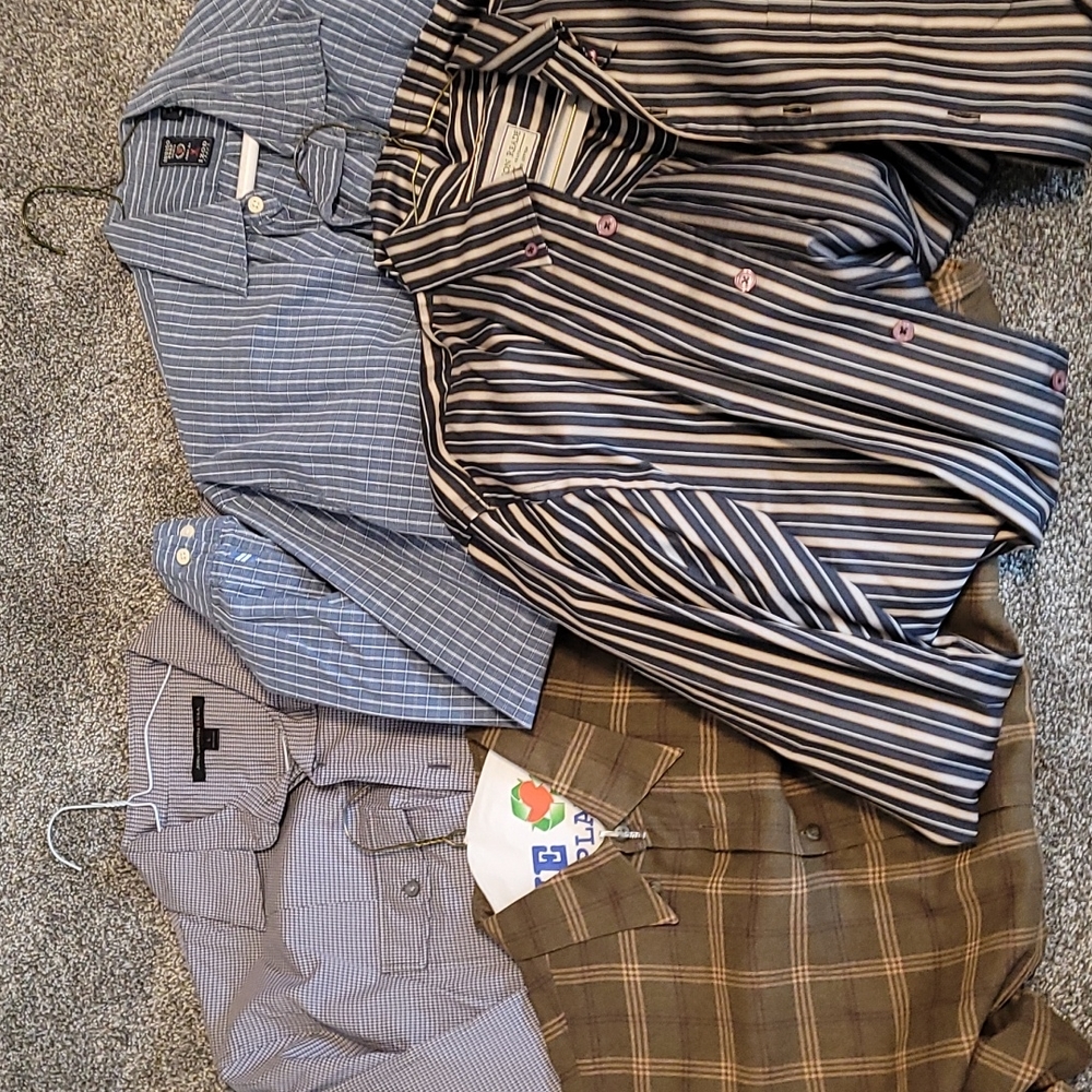 4 Dress shirt bundle- mixed brands